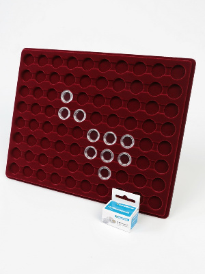 Планшет S (234х296х12 мм) для 80 монет в капсулах CAPS 15 Leuchtturm. Диаметр ячейки 21 мм Планшет S (234х296х12 мм) для 80 монет в капсулах CAPS 15 Leuchtturm. Диаметр ячейки 21 мм