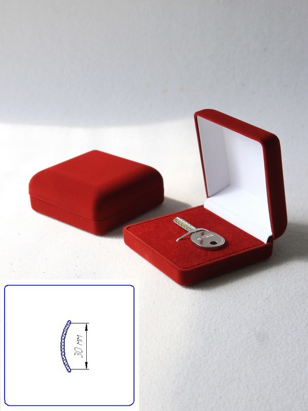 Футляр (92х92х40 мм) с резинкой (30 мм), тёмно-синий