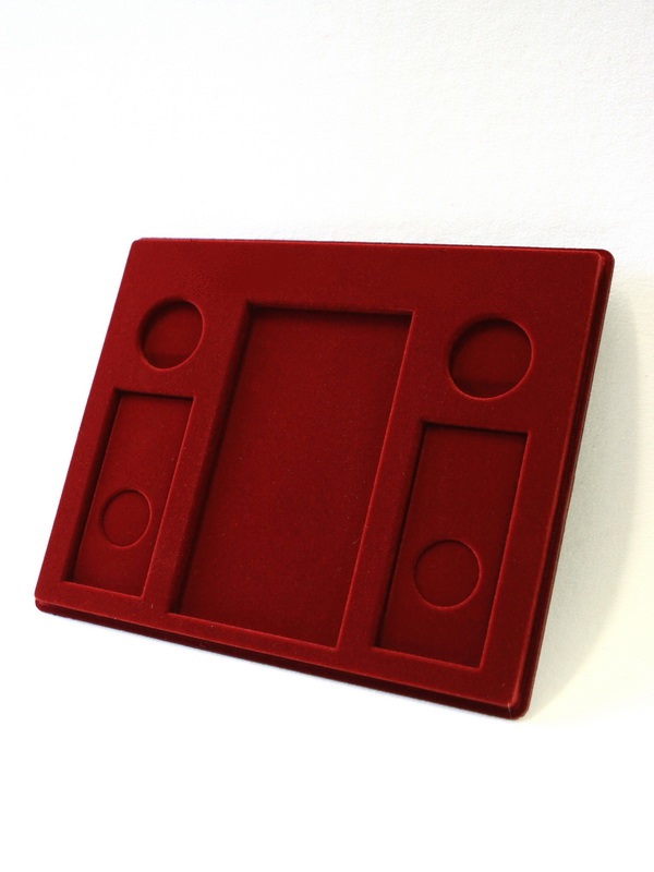  Планшет S (234х296х12 мм) для 1 банкноты Сочи-2014 в капсуле, 2 монеты Сочи-2014 в блистере и 2 монеты Сочи-2014 в капсулах, тёмно-бордовый