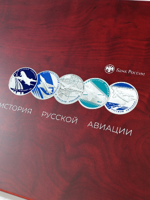Нанесение изображения для серии монет История русской авиации на футляр Volterra Uno