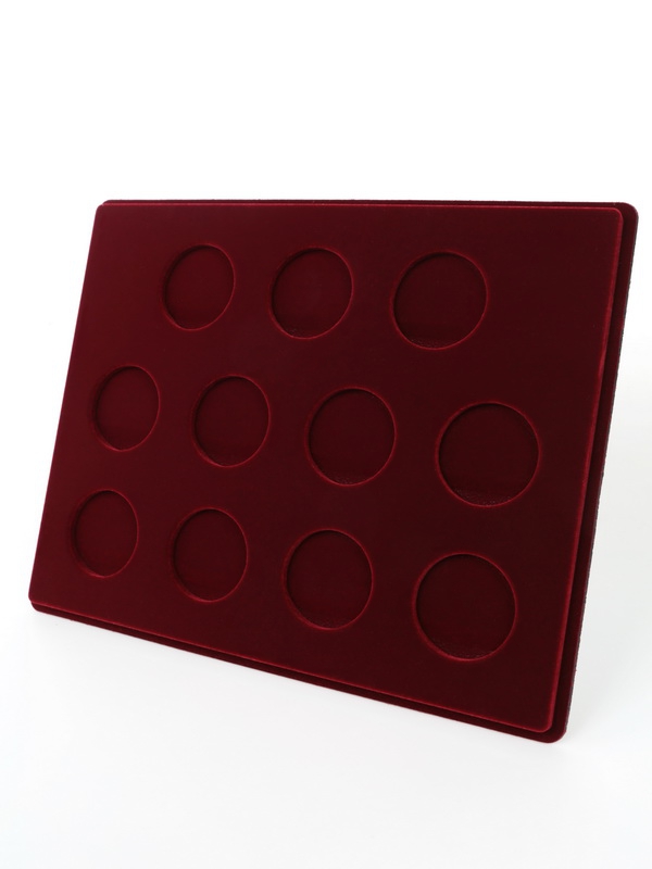 Планшет S (234х296х12 мм) для монет в капсулах d-46 мм (11 ячеек) Планшет S (234х296х12 мм) для монет в капсулах d-46 мм (11 ячеек)