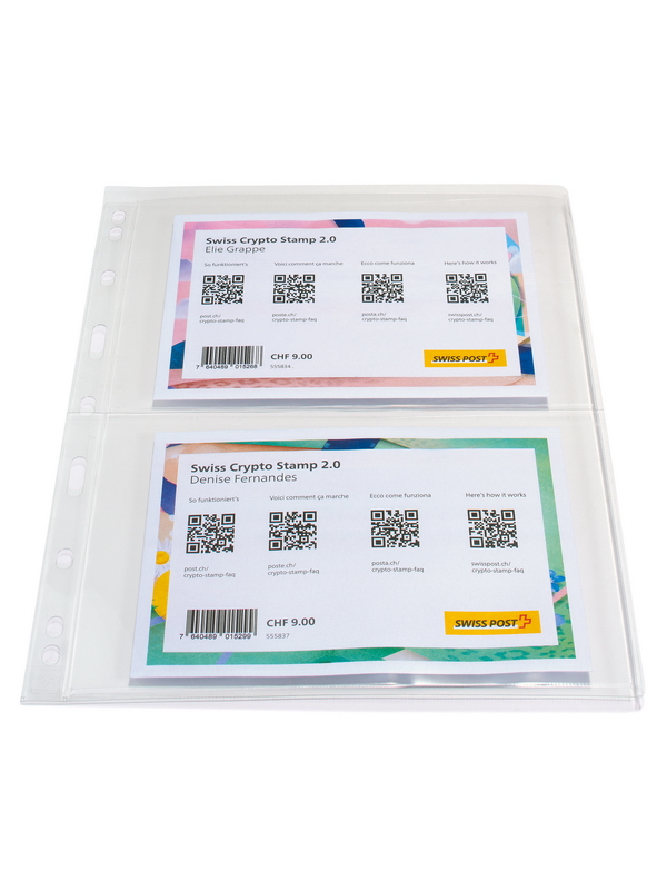 Листы-обложки VARIO 2C (216х280 мм) из прозрачного пластика на 2 ячейки (195х128 мм). Упаковка из 5 листов. Leuchtturm, 322789