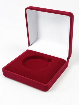 Футляр (92х92х40 мм) для монеты в капсуле (диаметр 50 мм). Ложемент выпуклый Футляр (92х92х40 мм) для монеты в капсуле (диаметр 50 мм). Ложемент выпуклый