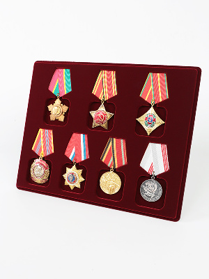 Планшет S (234х296х12 мм) на 7 орденов с пятиугольной колодкой Планшет S (234х296х12 мм) на 7 орденов с пятиугольной колодкой