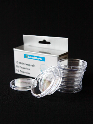 Капсулы GRIPS (CAPS) для монет 37 мм (в упаковке 10 шт). Leuchtturm, 315520 Капсулы GRIPS (CAPS) для монет 37 мм (в упаковке 10 шт). Leuchtturm, 315520
