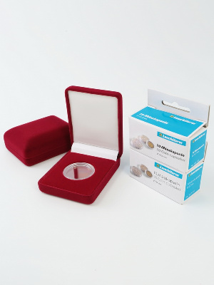 Футляр (61х79х32 мм) для монеты, медали диаметром 26,5 мм или 27 мм в капсуле Leuchtturm (диаметр ячейки 33 мм) Футляр (61х79х32 мм) для монеты, медали диаметром 26,5 мм или 27 мм в капсуле Leuchtturm (диаметр ячейки 33 мм)