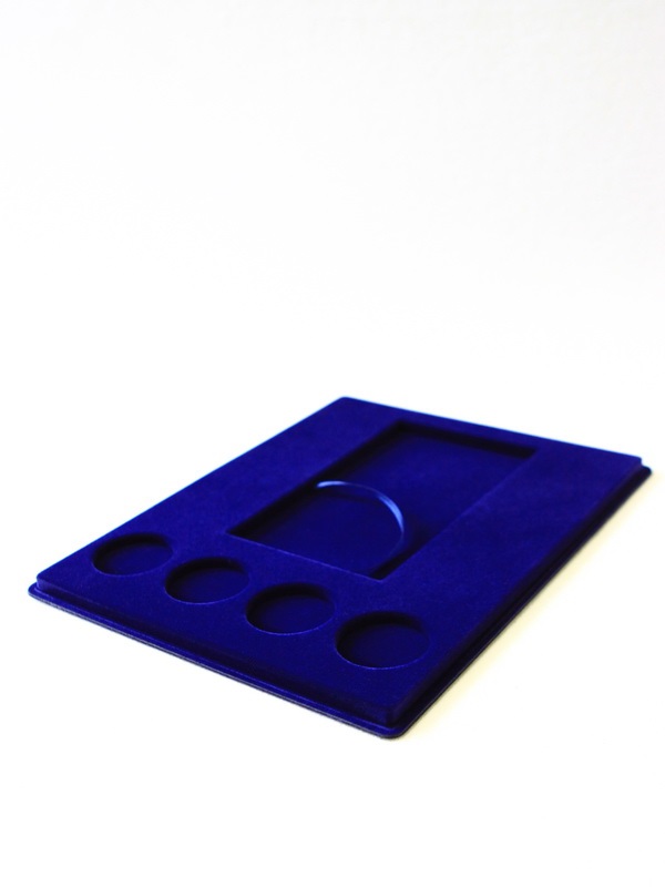  Планшет S (234х296х12 мм) для 1 банкноты Сочи-2014 в капсуле и 4 монет Сочи-2014 в капсулах, тёмно-синий