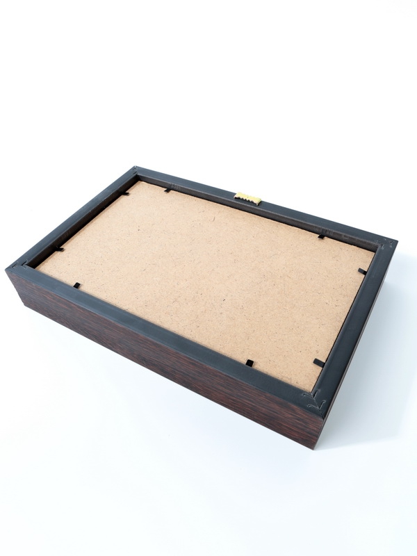  Багетная рамка M пластиковая под 1 ячейку (118х207х16 мм) с поролоновой вставкой. Вид 1, тёмно-синий