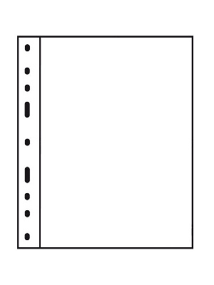 Листы-обложки OPTIMA 1C (202х252 мм) из прозрачного пластика на 1 ячейку (180х245 мм). Упаковка из 10 листов. Leuchtturm, 319037