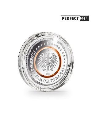 Капсулы Ultra Perfect Fit для монеты 5 евро Германии (27,25 мм), в упаковке 10 шт. Leuchtturm, 365293