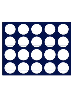 Футляр деревянный Volterra Uno (304х244х31 мм) для монет в капсулах d-44 мм (10 ячеек) и в капсулах d-46 мм (10 ячеек)