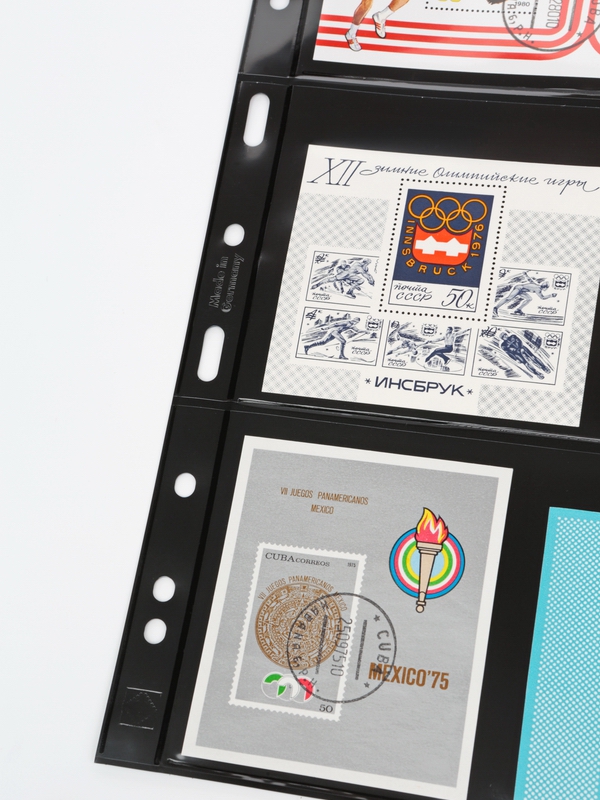 Листы-обложки GRANDE 3S (242х312 мм) двусторонние на 3 ячейки (216х98 мм). Упаковка из 5 листов. Leuchtturm, 305160