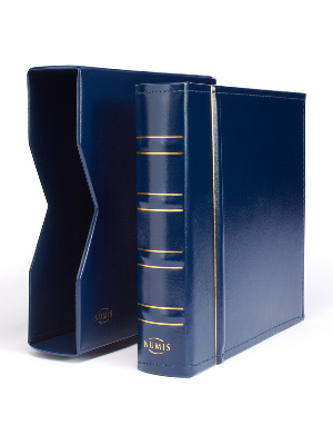 Альбом NUMIS-Classic (без листов) + шубер (защитная кассета). Синий. Leuchtturm, 317360