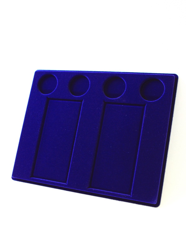  Планшет S (234х296х12 мм) для 2 банкнот Сочи-2014 в чехлах и 4 монет Сочи-2014 в капсулах, тёмно-синий