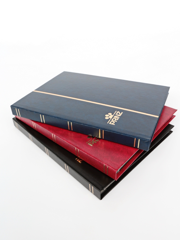 Альбом для марок (кляссер CLASSIC). А5. 8 листов (16 страниц) из чёрного картона с промежуточными листами из пергамина. Тёмно-синий. Prinz, 2004