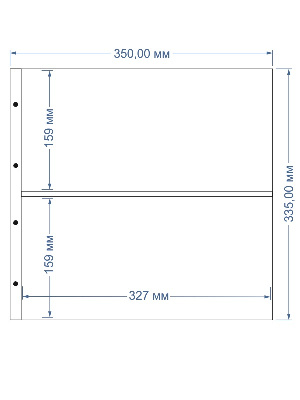 Листы-обложки MAXIMUM 7C (350х335 мм) из прозрачного пластика на 2 ячейки (327х159 мм). Горизонтальные ячейки. Упаковка из 5 листов. Leuchtturm, 325009 Листы-обложки MAXIMUM 7C (350х335 мм) из прозрачного пластика на 2 ячейки (327х159 мм). Горизонтальные ячейки. Упаковка из 5 листов. Leuchtturm, 325009