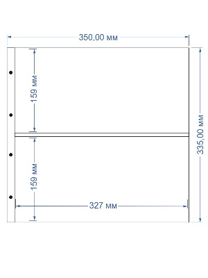 Листы-обложки MAXIMUM 7C (350х335 мм) из прозрачного пластика на 2 ячейки (327х159 мм). Горизонтальные ячейки. Упаковка из 5 листов. Leuchtturm, 325009