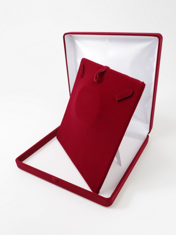 Футляр (169х169х39 мм) с ложементом для колье, тёмно-синий Футляр (169х169х39 мм) с ложементом для колье, тёмно-синий