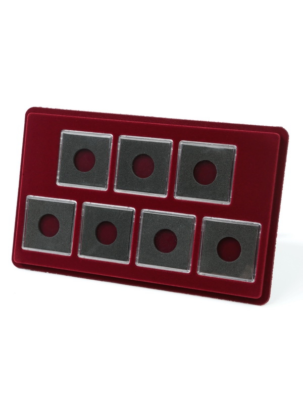 Планшет M (146х236х12 мм) для 7 монет в капсулах Quadrum (50х50х6 мм)