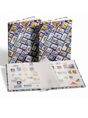 Альбом для марок (кляссер HOBBY). A4. 8 листов (16 страниц) из белого картона с промежуточными листами из пергамина. Leuchtturm, 339105