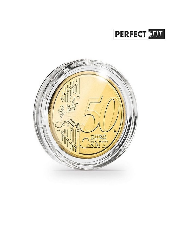 Капсулы Ultra Perfect Fit для монеты 50 евроцентов (24,25 мм), в упаковке 10 шт. Leuchtturm, 365290
