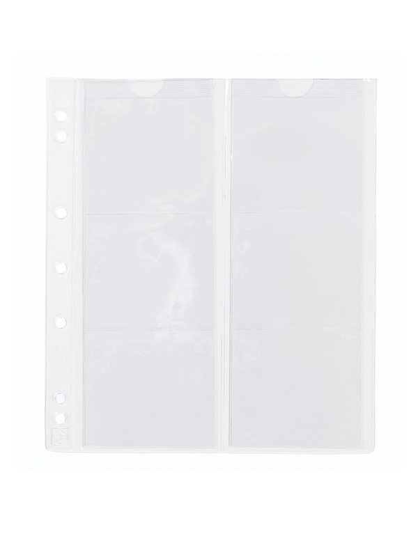 Лист-обложка для монет NUMIS 55 (193х217 мм) из прозрачного пластика на 6 ячеек (72х62 мм). Диаметр 55 мм. Leuchtturm, 330456/1