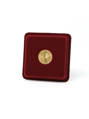 Сувенирная упаковка (63х63х16 мм) под монету д.22 мм