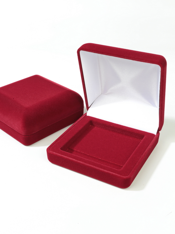 Футляр (92х92х40 мм) для монеты в капсуле Quadrum XL (67,25х67,25х7,5 мм), светло-бордовый