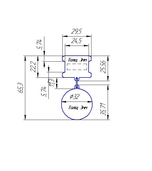  Футляр пластиковый (79х106х16 мм) для медали на квадро колодке (удлинённая), светло-бордовый