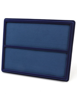 Планшет S (243х304х21 мм) на 2 ячейки (99х267х16 мм) (с поролоновой вставкой), тёмно-синий