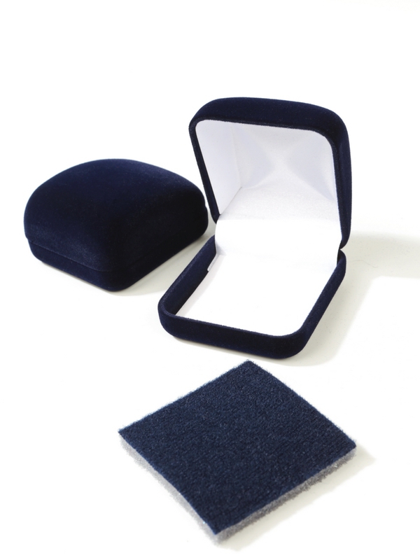 Футляр (53х59х33 мм) с поролоновой вставкой, тёмно-синий