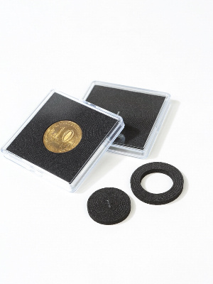 Капсулы 50х50 мм с разделительными кольцами для монет 10-44 мм (I), в упаковке 10 шт