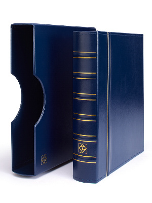 Альбом GRANDE-Classic (без листов) + шубер (защитная кассета). Синий. Leuchtturm, 301687