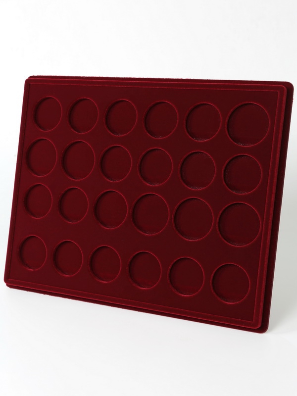 Набор из четырёх планшетов S (234х296х12 мм) для 64 монет серии «Монеты СССР», 6 монет серии «Barcelona-92» и 19 монет серии «Новоделы». В капсулах Leuchtturm, тёмно-бордовый  Набор из четырёх планшетов S (234х296х12 мм) для 64 монет серии «Монеты СССР», 6 монет серии «Barcelona-92» и 19 монет серии «Новоделы». В капсулах Leuchtturm, тёмно-бордовый