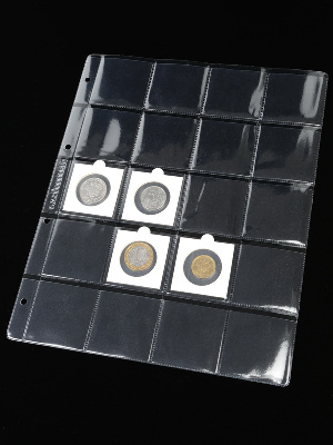 Лист формата ГРАНДЕ (Россия) (250х311 мм) из прозрачного пластика на 20 ячеек (50х50 мм). Standart. Albommonet, ЛХГ20