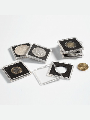 Капсулы Quadrum для монет 22 мм (в упаковке 5 шт). Leuchtturm