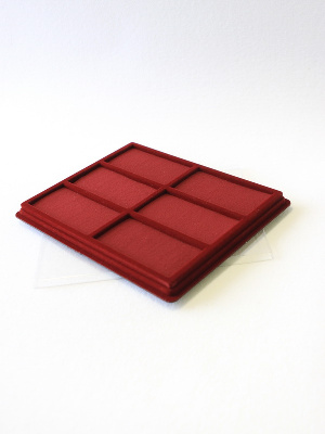 Планшет S (243х304х21 мм) на 6 ячеек (63х128х18 мм) (с поролоновой вставкой)