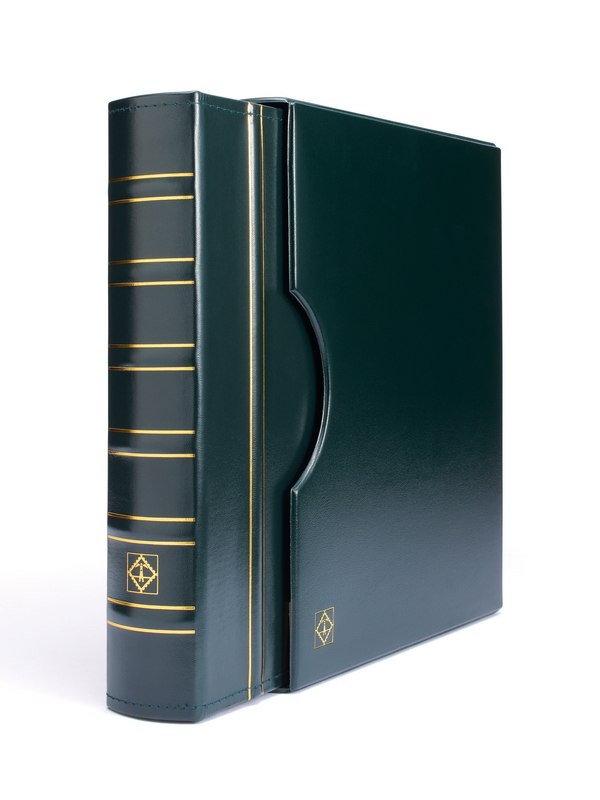 Альбом GRANDE-Classic (без листов) + шубер (защитная кассета). Тёмно-зелёный. Leuchtturm, 317159