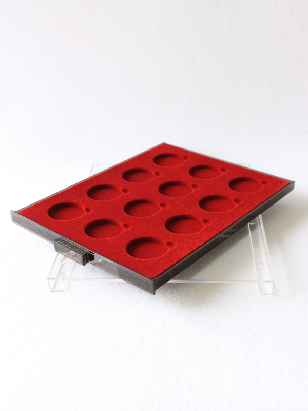  Кассета МВ для 12 монет в капсулах d-46 мм, светло-бордовый