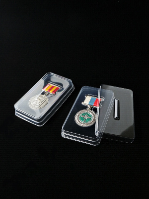 Блистерная упаковка (57х99х19 мм) для медали на квадро колодке