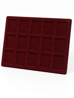  Планшет S (234х296х12 мм) для 15 мини слабов ННР (Россия), тёмно-бордовый