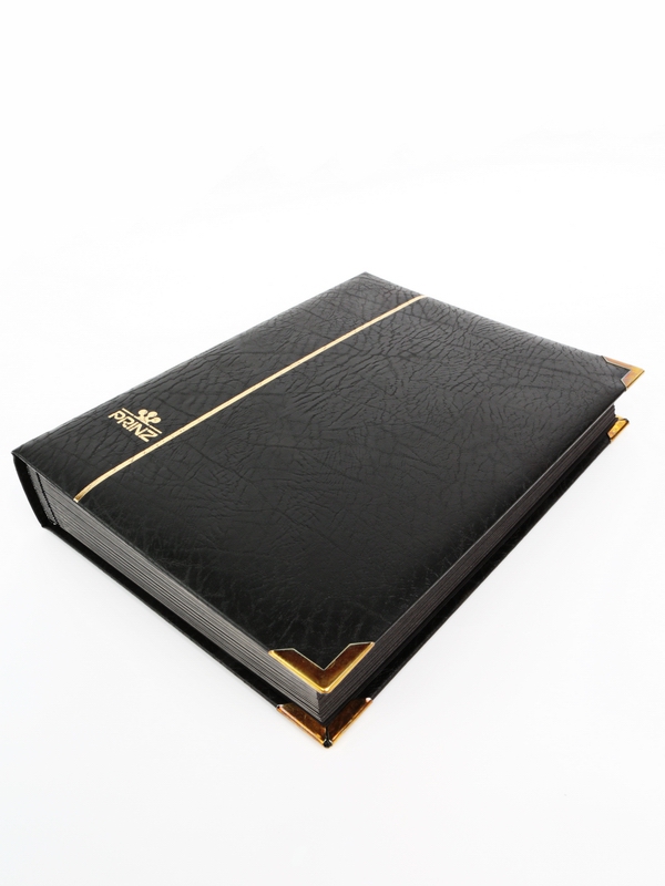 Альбом для марок (кляссер ROYAL). 30 листов (60 страниц) из чёрного картона с промежуточными прозрачными листами. Чёрный. Prinz, 6032