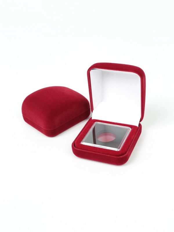  Футляр (55х60х36 мм) для монеты в капсуле Quadrum Mini (38х38х6,7 мм), тёмно-синий