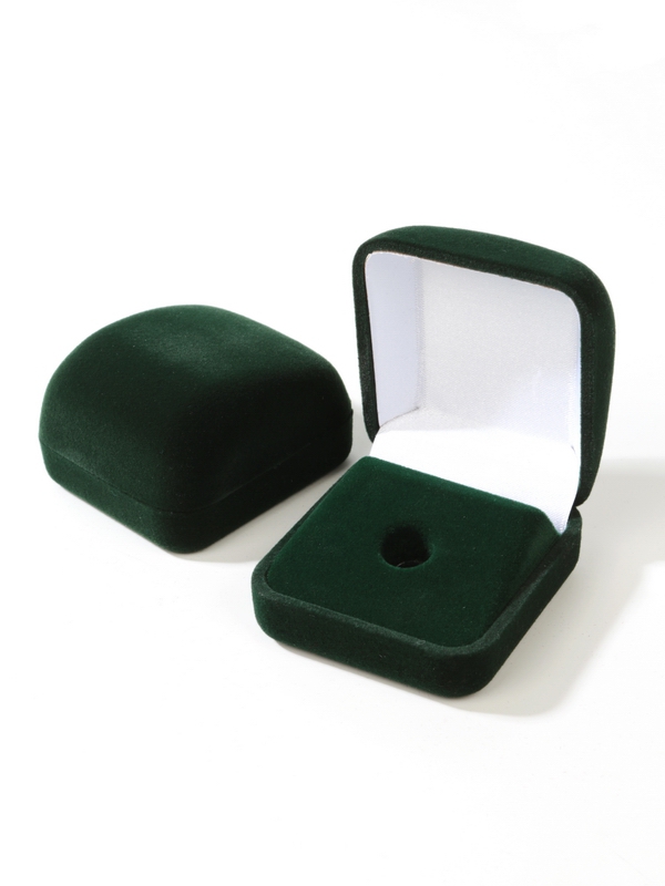  Футляр (53х59х33 мм) под значок на цанге, зелёный