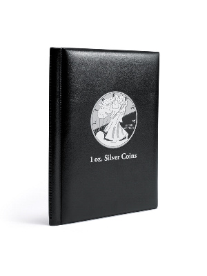 Карманный альбом Route для 48 серебряных монет диаметром до 41 мм, черный. Leuchtturm, 368352