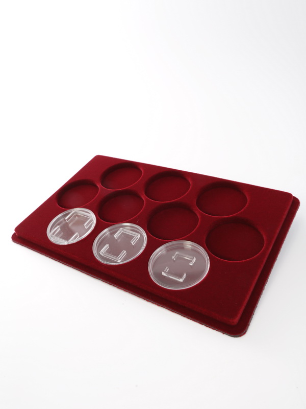 Планшет M (146х236х12 мм) для монет в капсулах d-46 мм (10 ячеек)