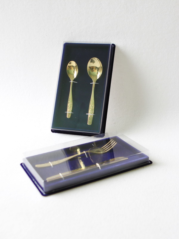  Сувенирная упаковка под набор из 2-х столовых предметов (122х219х27 мм). Для детских наборов, чёрный