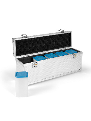 Кофр Cargo SQ5 для 5 туб для монет Sqube, серебристый. Leuchtturm, 373116