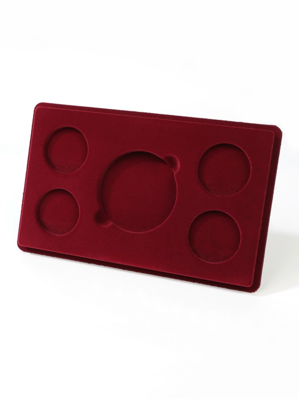 Планшет M (146х236х12 мм) под набор монет (2 капсулы d-44 мм, 2 капсулы d-46 мм, 1 капсула d-74 мм)