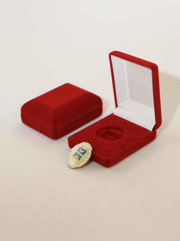 Футляр флокированный (60х78х32 мм) под значок